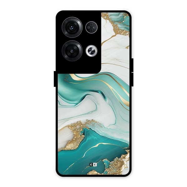 Marvelous Marble Metal Back Case for Oppo Reno8 Pro 5G