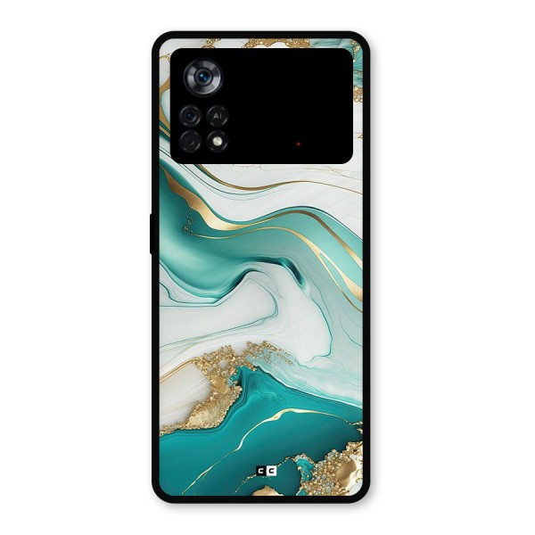 Marvelous Marble Metal Back Case for Poco X4 Pro 5G