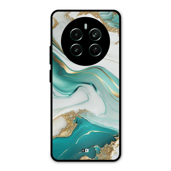 Marvelous Marble Metal Back Case for Realme 12 Plus