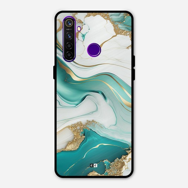 Marvelous Marble Metal Back Case for Realme 5 Pro