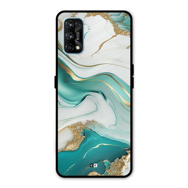 Marvelous Marble Metal Back Case for Realme 7 Pro