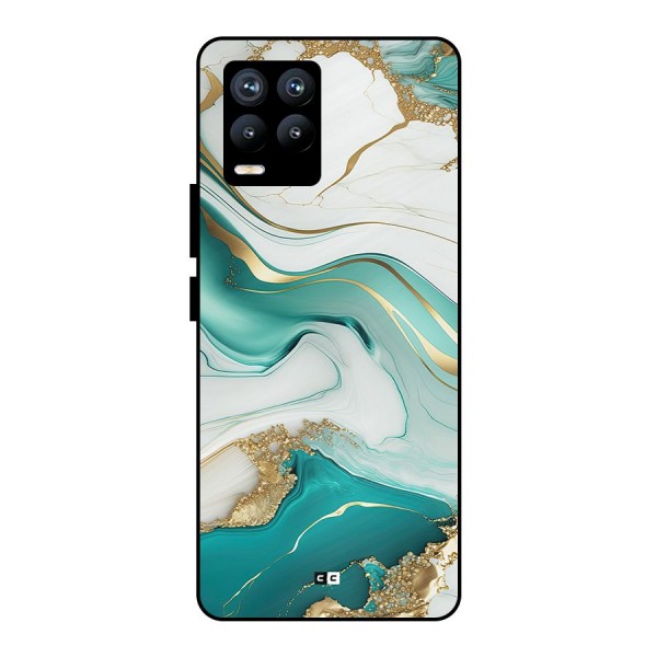 Marvelous Marble Metal Back Case for Realme 8