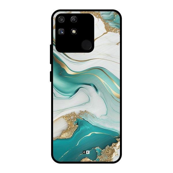 Marvelous Marble Metal Back Case for Realme Narzo 50A