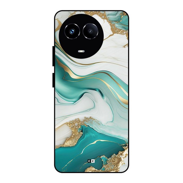 Marvelous Marble Metal Back Case for Realme Narzo 60X