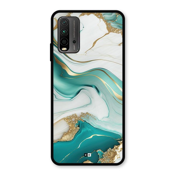 Marvelous Marble Metal Back Case for Redmi 9 Power