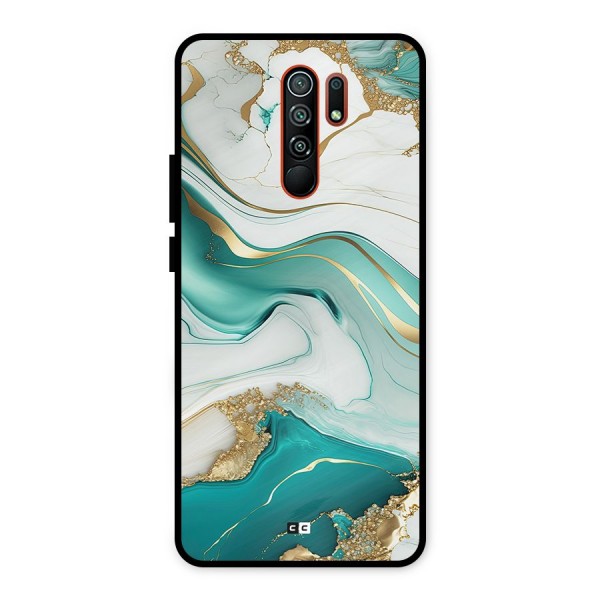 Marvelous Marble Metal Back Case for Redmi 9 Prime