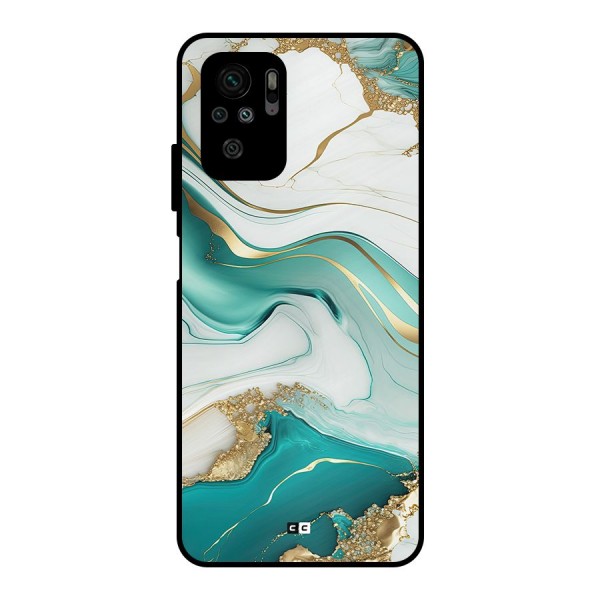 Marvelous Marble Metal Back Case for Redmi Note 10S