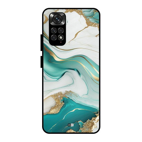 Marvelous Marble Metal Back Case for Redmi Note 11 Pro