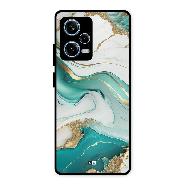 Marvelous Marble Metal Back Case for Redmi Note 12 Pro