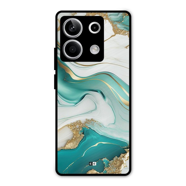 Marvelous Marble Metal Back Case for Redmi Note 13 5G