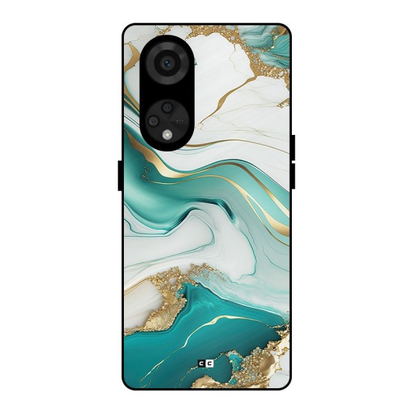 Marvelous Marble Metal Back Case for Reno8 T 5G