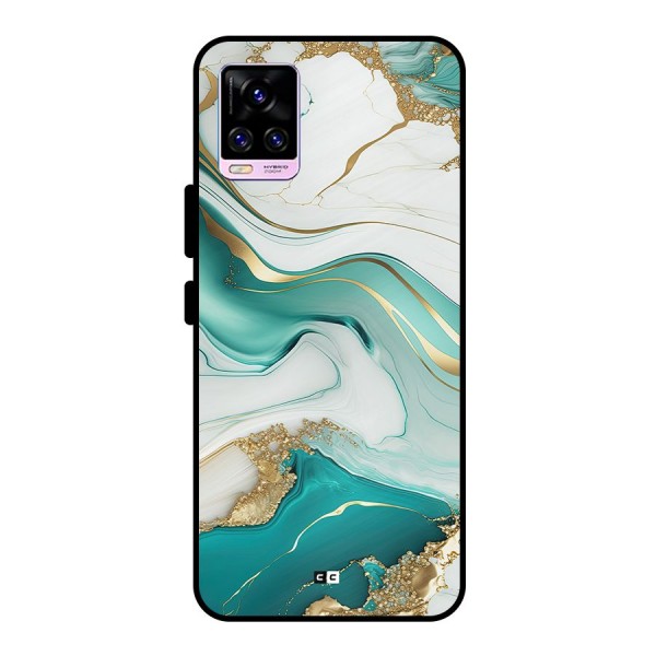 Marvelous Marble Metal Back Case for Vivo V20 Pro