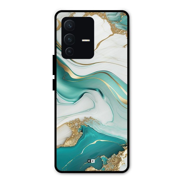 Marvelous Marble Metal Back Case for Vivo V23 Pro