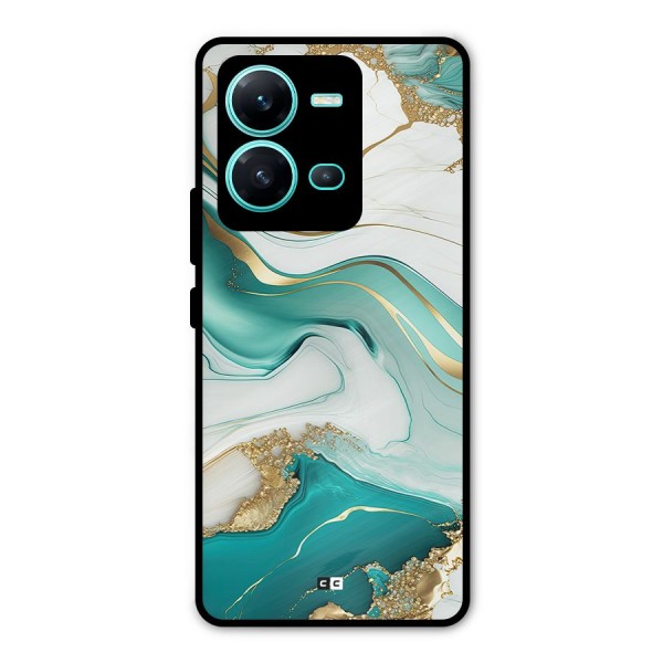 Marvelous Marble Metal Back Case for Vivo V25