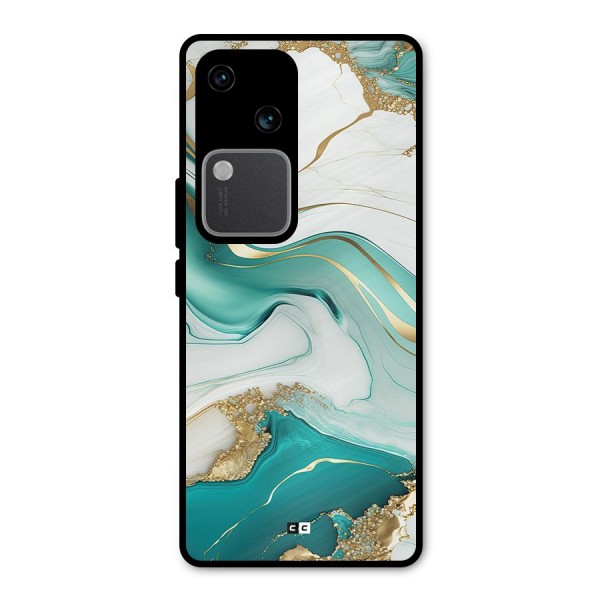 Marvelous Marble Metal Back Case for Vivo V30