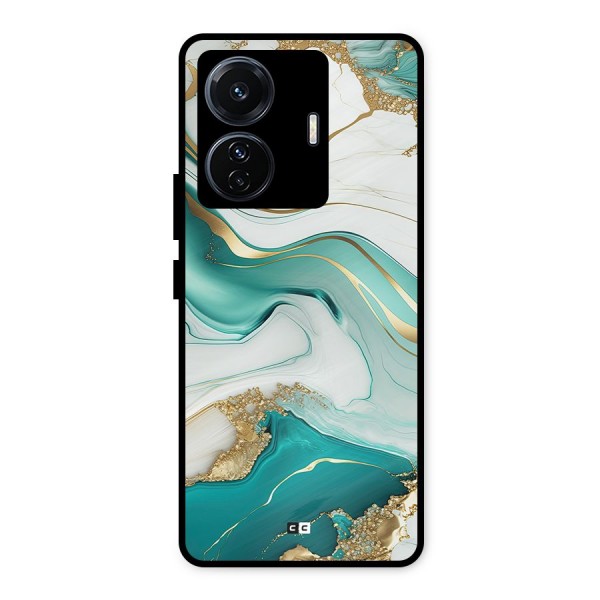 Marvelous Marble Metal Back Case for iQOO Z6