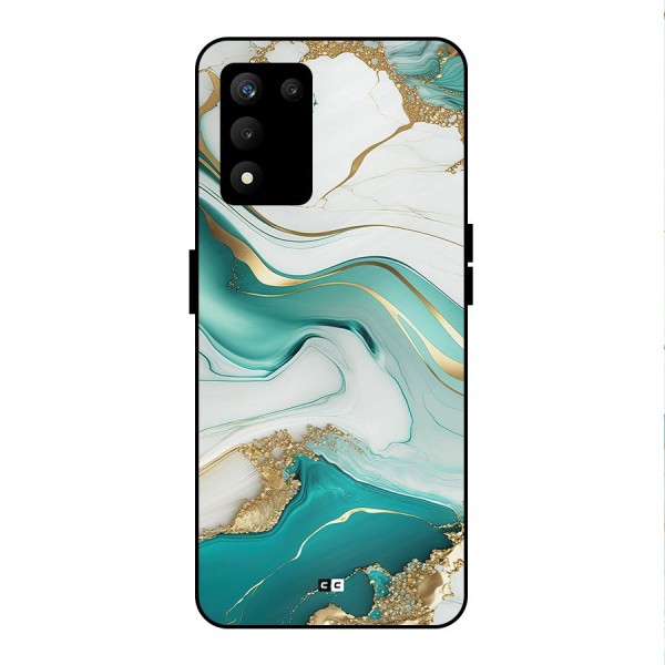 Marvelous Marble Metal Back Case for realme 9 5G SE