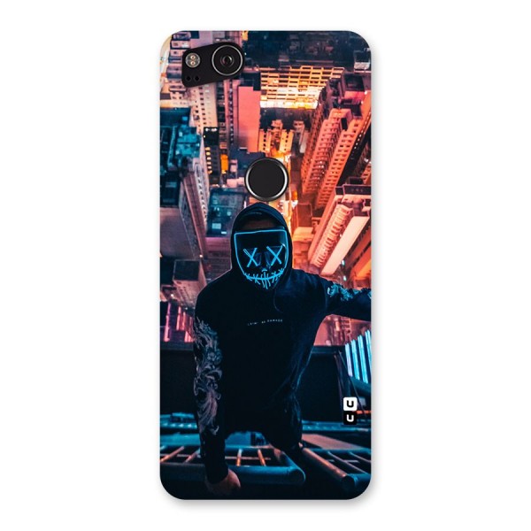 Mask Guy Climbing Building Back Case for Google Pixel 2