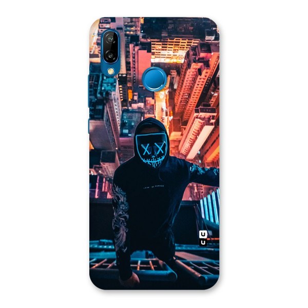 Mask Guy Climbing Building Back Case for Huawei P20 Lite