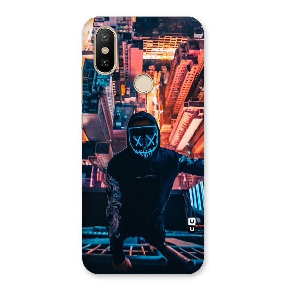 Mask Guy Climbing Building Back Case for Mi A2