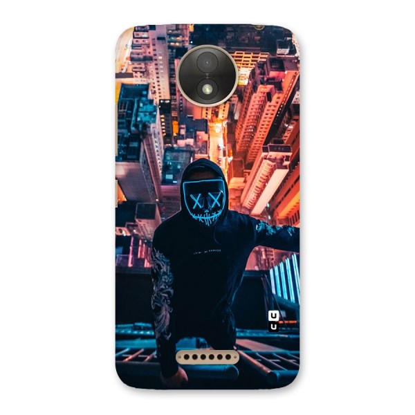 Mask Guy Climbing Building Back Case for Moto C Plus