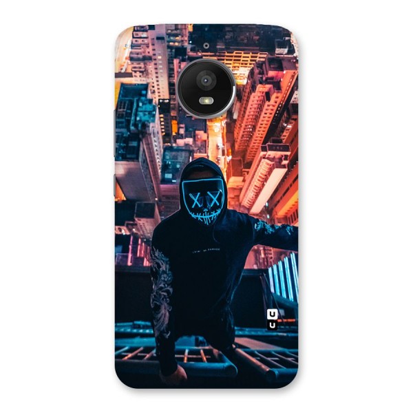 Mask Guy Climbing Building Back Case for Moto E4 Plus