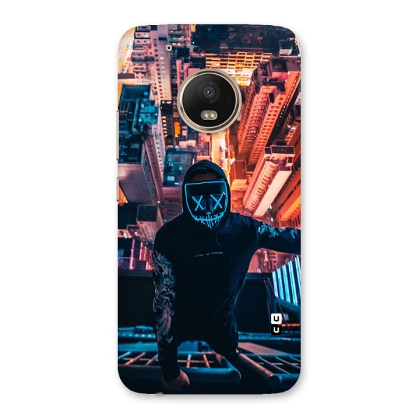 Mask Guy Climbing Building Back Case for Moto G5 Plus