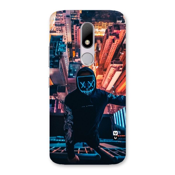 Mask Guy Climbing Building Back Case for Moto M