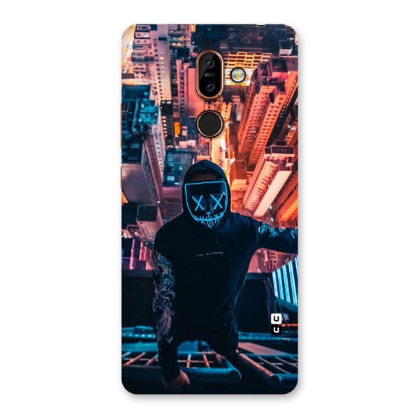 Mask Guy Climbing Building Back Case for Nokia 7 Plus