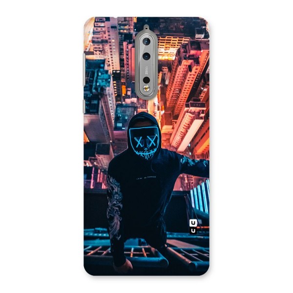 Mask Guy Climbing Building Back Case for Nokia 8