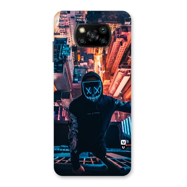 Mask Guy Climbing Building Back Case for Poco X3