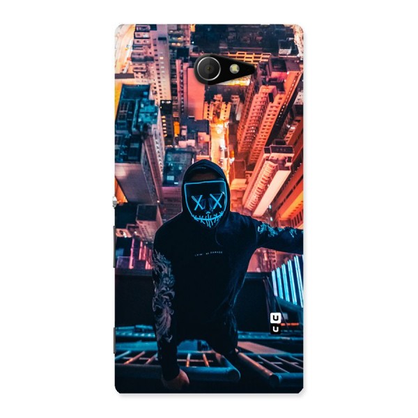 Mask Guy Climbing Building Back Case for Sony Xperia M2