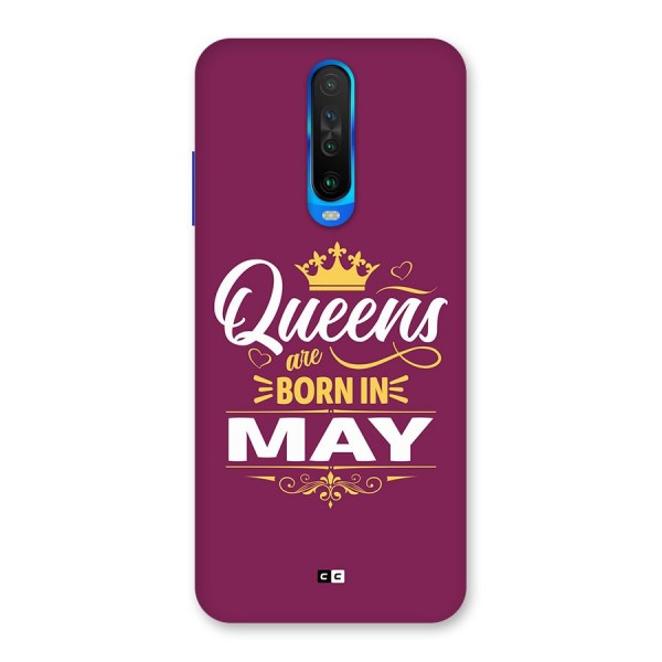 May Born Queens Back Case for Poco X2