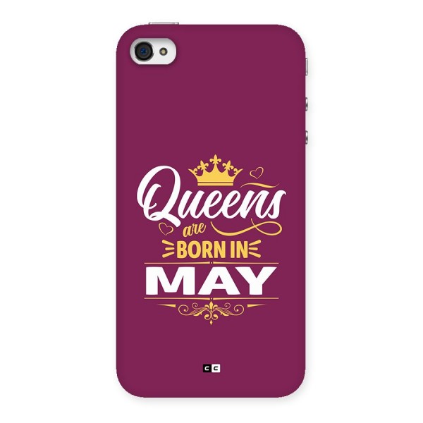 May Born Queens Back Case for iPhone 4 4s