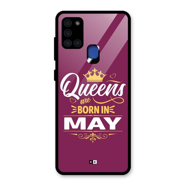 May Born Queens Glass Back Case for Galaxy A21s