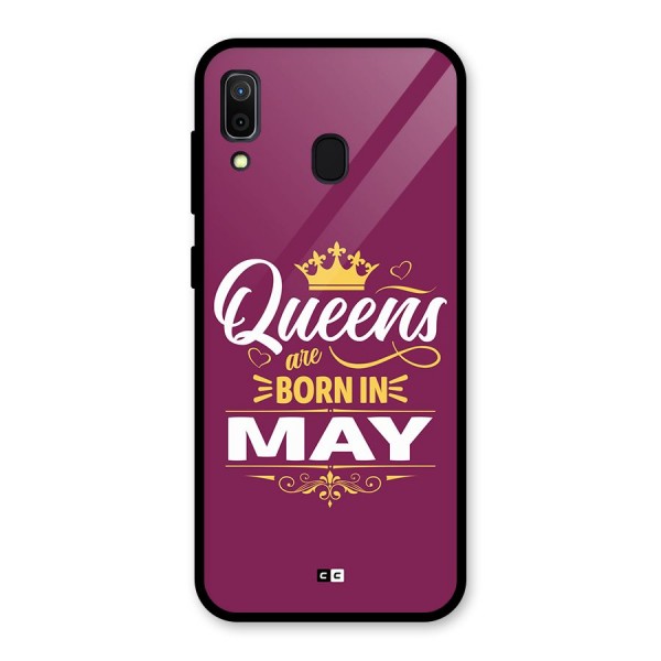 May Born Queens Glass Back Case for Galaxy A30