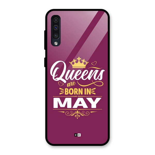 May Born Queens Glass Back Case for Galaxy A50