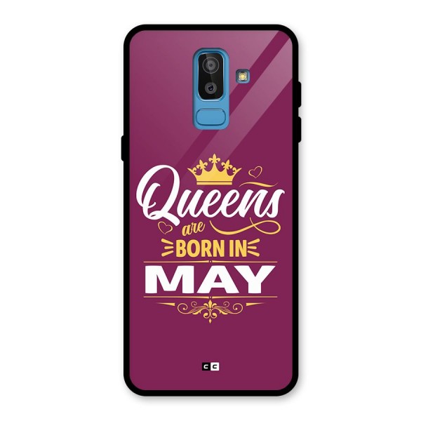 May Born Queens Glass Back Case for Galaxy J8