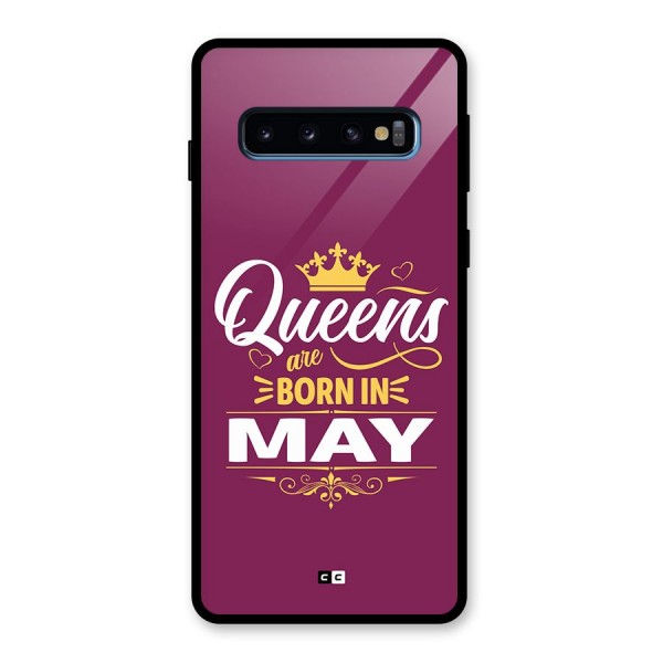 May Born Queens Glass Back Case for Galaxy S10