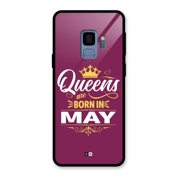 May Born Queens Glass Back Case for Galaxy S9