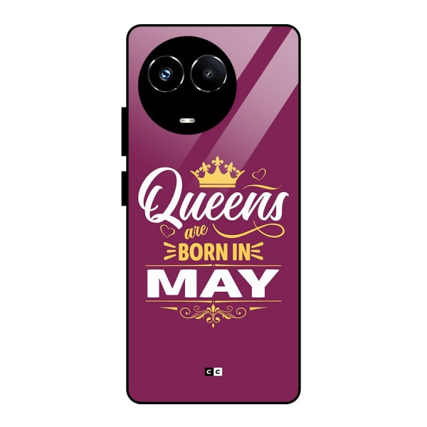 May Born Queens Glass Back Case for Realme 11X