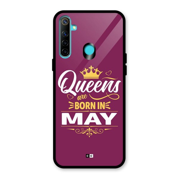 May Born Queens Glass Back Case for Realme 5