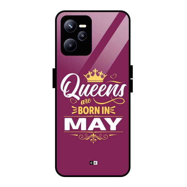 May Born Queens Glass Back Case for Realme C35