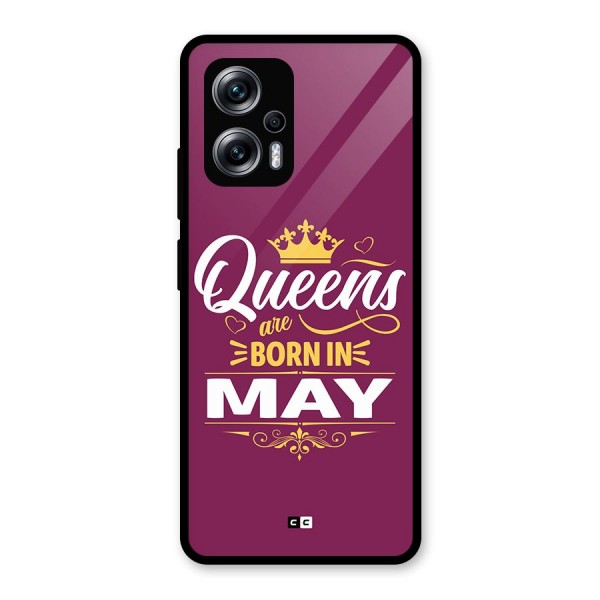 May Born Queens Glass Back Case for Redmi K50i