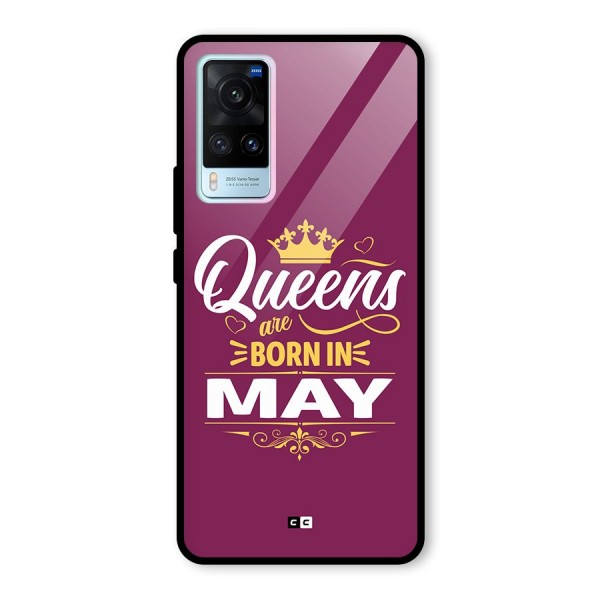 May Born Queens Glass Back Case for Vivo X60