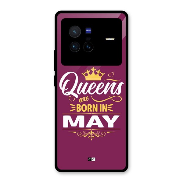 May Born Queens Glass Back Case for Vivo X80