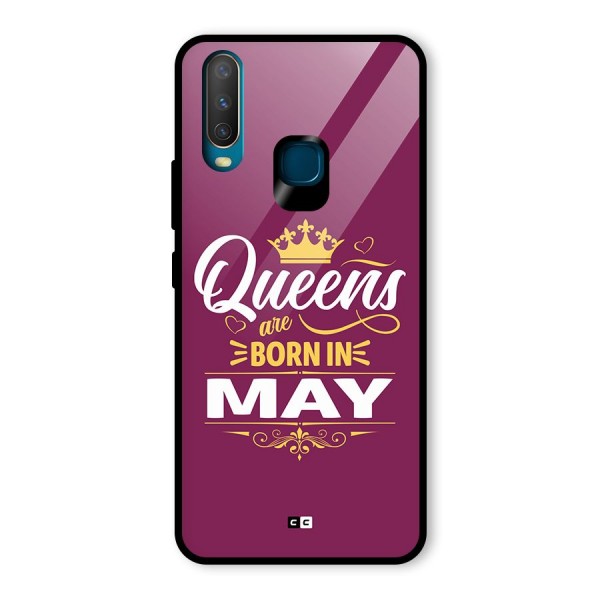 May Born Queens Glass Back Case for Vivo Y12