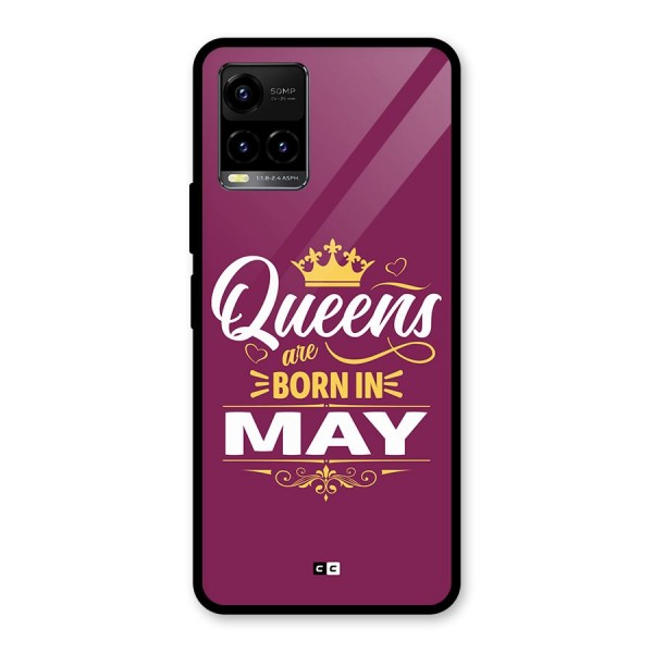 May Born Queens Glass Back Case for Vivo Y21A