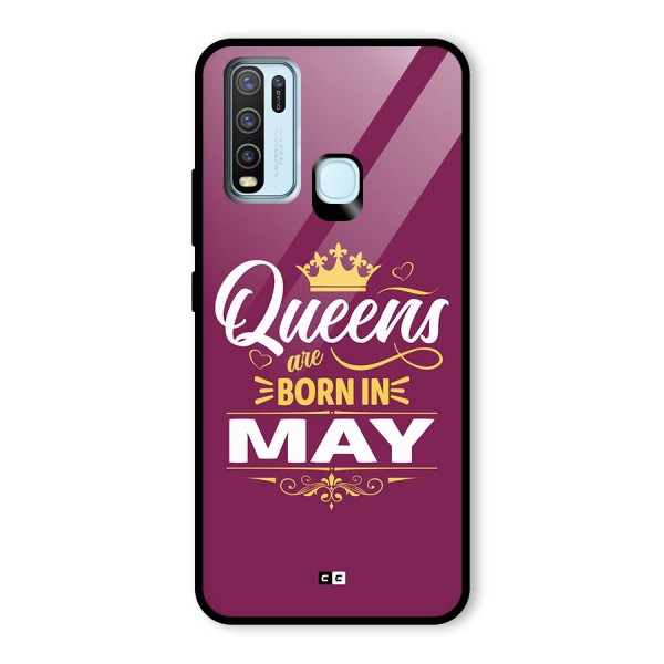 May Born Queens Glass Back Case for Vivo Y50