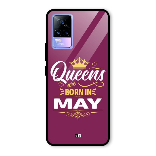 May Born Queens Glass Back Case for Vivo Y73